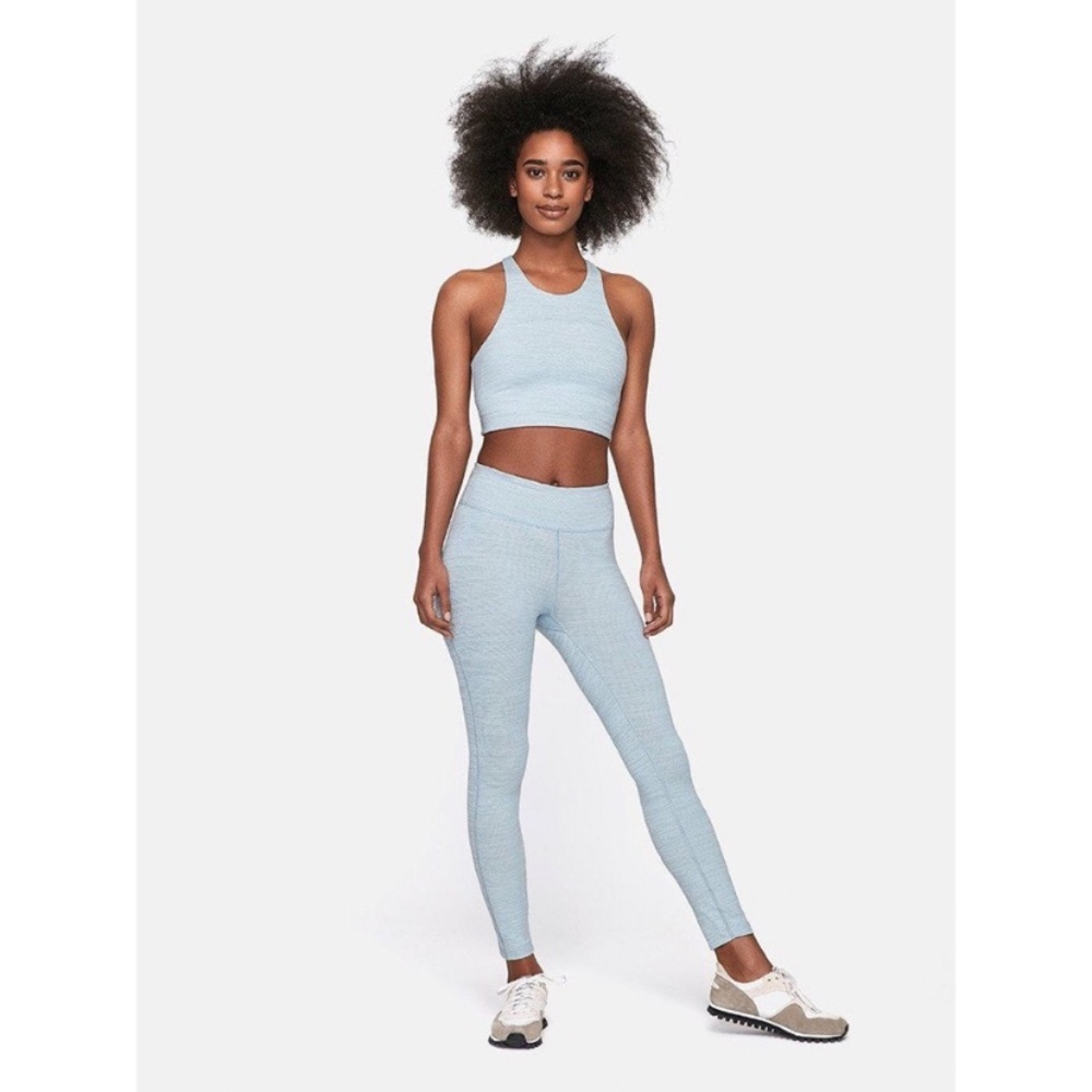 Outdoor Voices tech sweat 3/4 leggings ice blue
